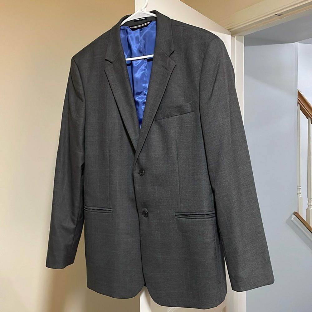 Nautical Men’s Suit Jacket 42R (Grey/Blue)